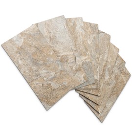 AULIGET 100-Piece Peel and Stick Backsplash Wall Tiles, 3" x 6" PVC Sandstone Faux Stick on Tiles for Backsplash Kitchen, Bathroom, Laundry Room, Camper, Fireplace
