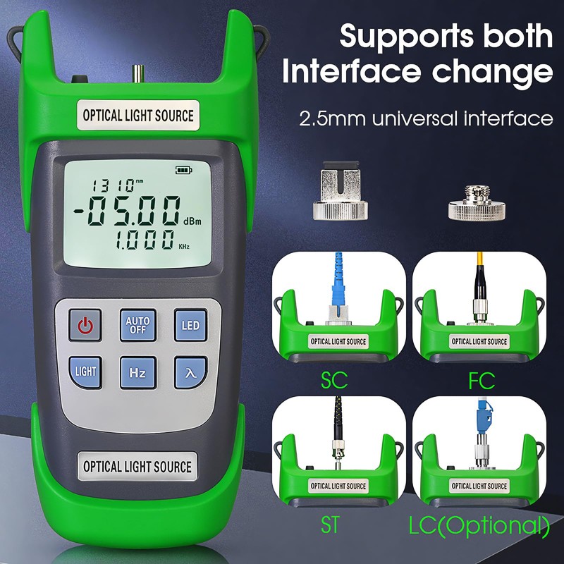 A-D1315 Optical Light Source, Optical Fiber Tester Single Mode Dual