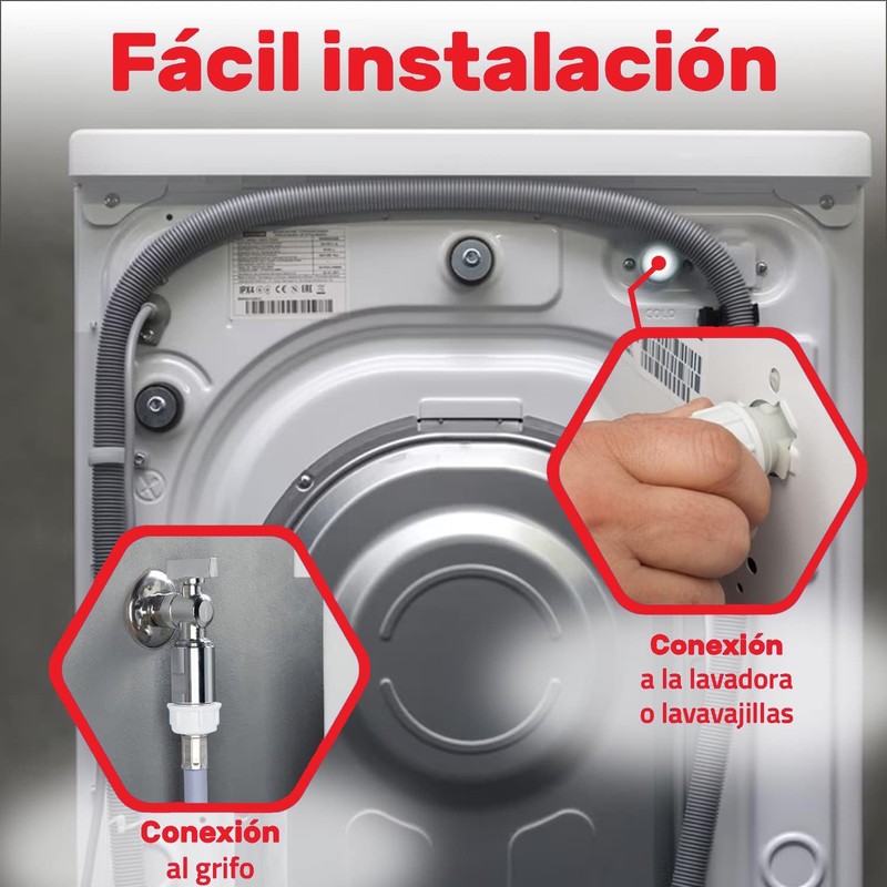 Washing Machine or Dishwasher Cold Water Inlet Hose Socket Hose