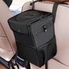 YEL Car Trash Can - Black, Cloth, 6L, Waterproof, Adjustable,