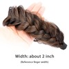 Gledola Wide Messy Braided Headband with Teeth Synthetic Hair Braided
