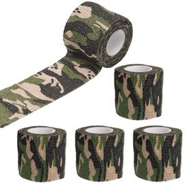 JchEnye Camouflage Fabric Tape, Camouflage Fabric Tape, Camouflage Fabric Tape, Camouflage Waterproof Reusable Photography Equipment, Hunter Fisherman Photographer, 4.5 m, Pack of 4