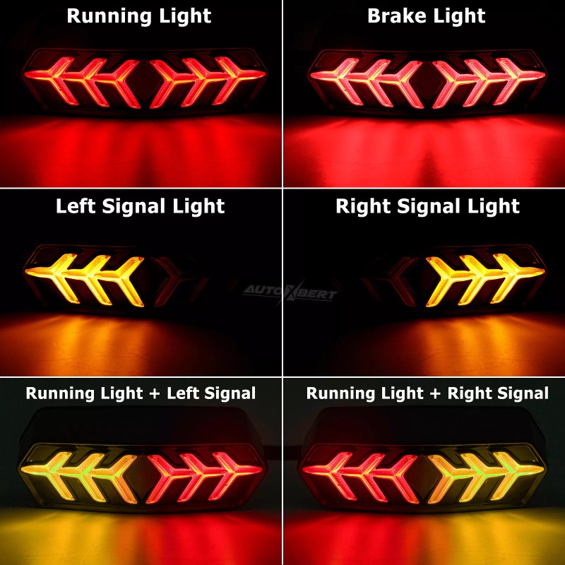 AUTOXBERT LED Tail Light Integrated with Turn Signal For MSX125/SF