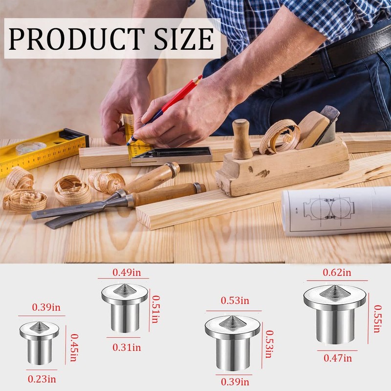 ELANE 48 Pcs Dowel Centering Pins,Metal Dowel Pins Dowels for