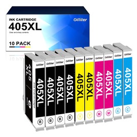 Glliter 405XL 405 XL Printer Cartridges Compatible with Epson 405 XL Cartridges for Workforce Pro WF-4820D Cartridges WF-7840 WF-3820DWF WF-4830DWF WF-3825 WF-4825 WF-7830 WF-7835 Printer (4BK 2C 2M