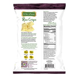 Wai Lana Chips Rice Crisps – Sour Cream and Chives, Gluten-Free, Vegan, Non-GMO, 2.65 oz (Count of 12)
