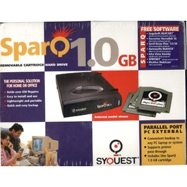 SyQuest SparQ 1.0 GB External Removable Cartridge Hard Drive - Parallel Port - Windows 3.1, Windows 95, Windows NT 4.0