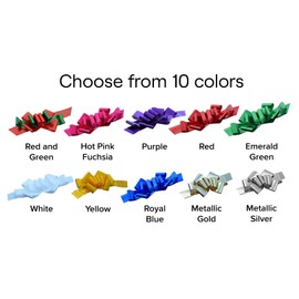 Big Royal Blue Car Bow - 25" Wide, Fully Assembled, Large Ribbon Gift Decoration, Veteran's Day, Christmas, Birthday, Graduation, Store Front Display, 4th of July