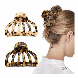 Shinowa Pinzas Para El Cabello De Concha De Tortuga 2 Pzs Plastico