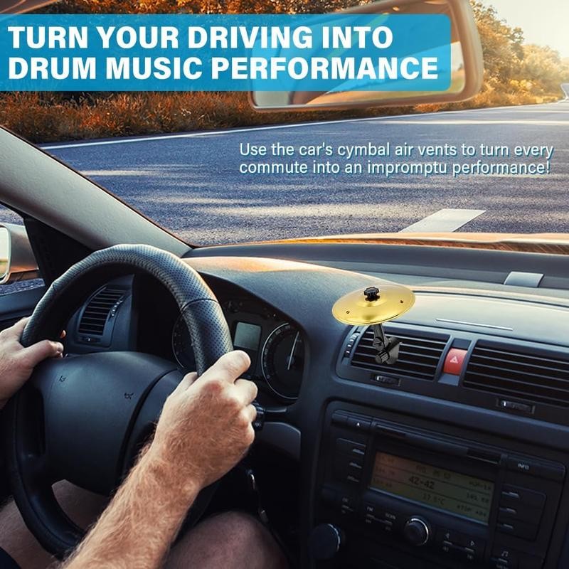 Car Cymbal Air Vent Mini Drum Crash Cymbal For Car