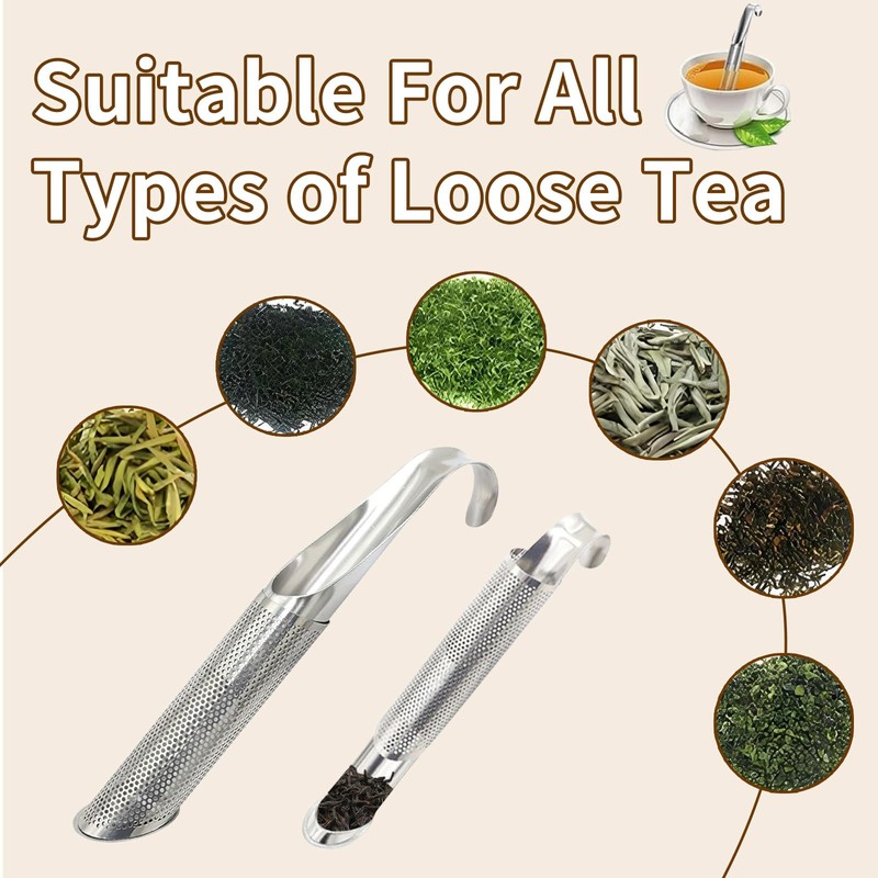 Tehttz 2Pcs 304 Stainless Steel Tea Strainer, Mesh Strainer with