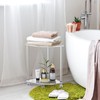 Cilinta Corner Shower Stool, Clear Acrylic Shower Bench for Shaving