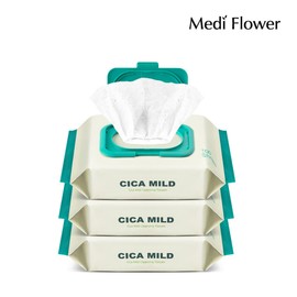 Mediflower 시카 마일드 클렌징 티슈 100매x3개 Cica Mild Cleansing Wipes 100 Sheets x 3 Packs