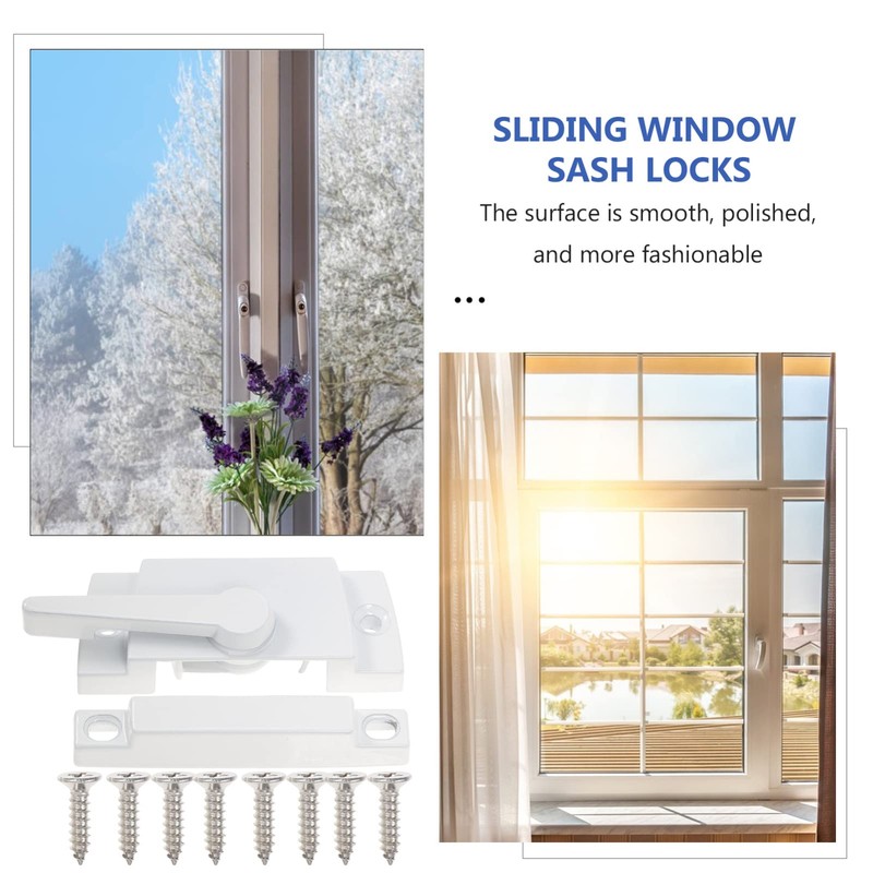 Angoily 4Pcs Sliding Window Sash Locks Window Latches Replacement Sliding