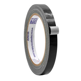WOD DTC10 Advanced Strength Industrial Grade Black Duct Tape, 1/4 inch x 60 ft. Waterproof, UV Resistant For Crafts & Home Improvement