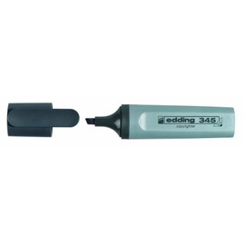 edding 345 Textmarker - grau - 10 Highlighter - Keilspitze 2-5 mm - ideal für leuchtende Markierungen und Hervorhebung von Textpassagen und Notizen