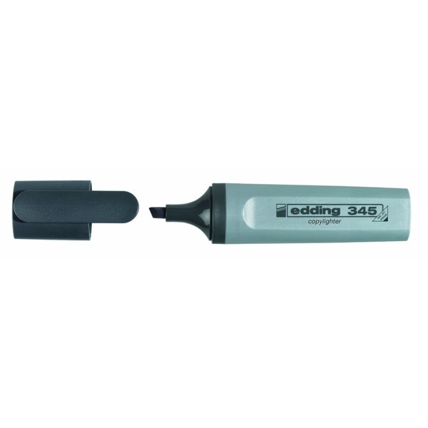 edding 345 Textmarker - grau - 10 Highlighter - Keilspitze