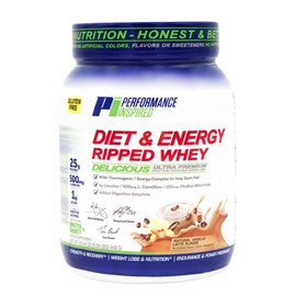 Performance Inspired Diet & Energy Whey Protein – 25G Clean Protein – L-Carnitine & Leucine – Digestive Enzymes – Green Tea Extract – Gluten-Free – 1g Sugar – Vanilla Latte – 2.4 lb