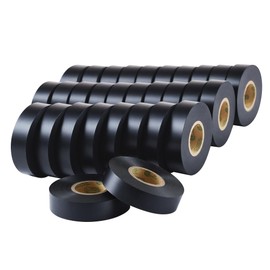Lichamp 30 Pack Black Electrical Tape Waterproof, 3/4 in x 66ft, Industrial Grade UL/CSA Listed High Temp Electrical Tape Electric Super Vinyl