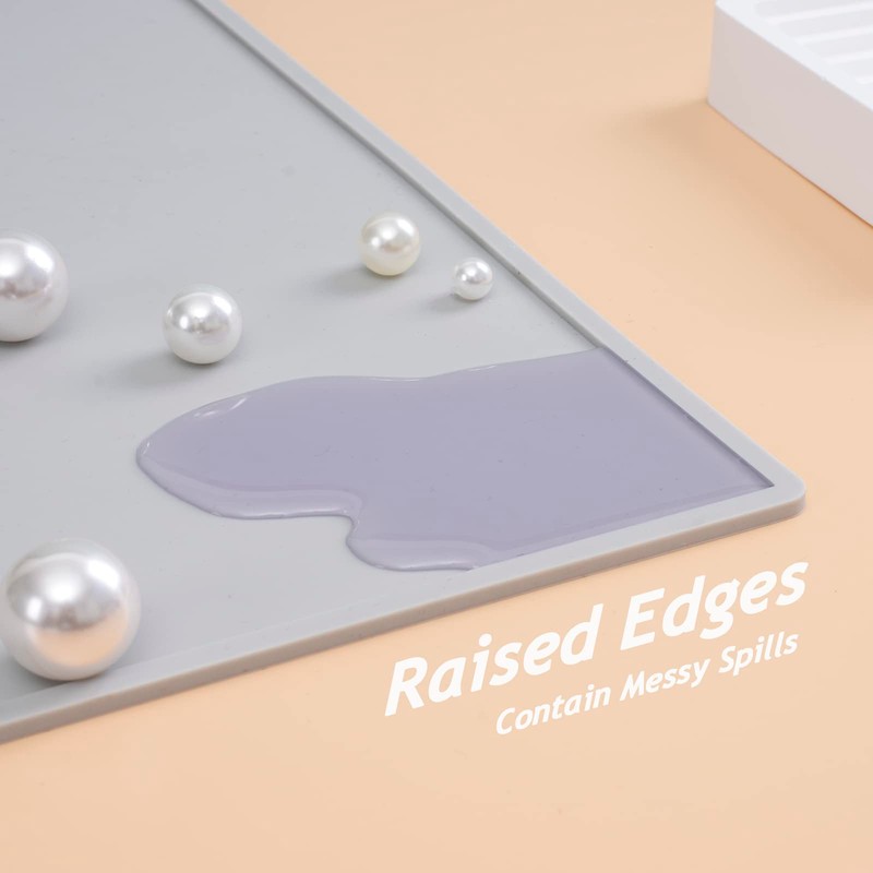 SAPID Extra Large 32"x24" Silicone Painting Mat with Raised Edges,
