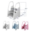3 Step Stool for Toddler,Kids Three Step Stool for Bathroom