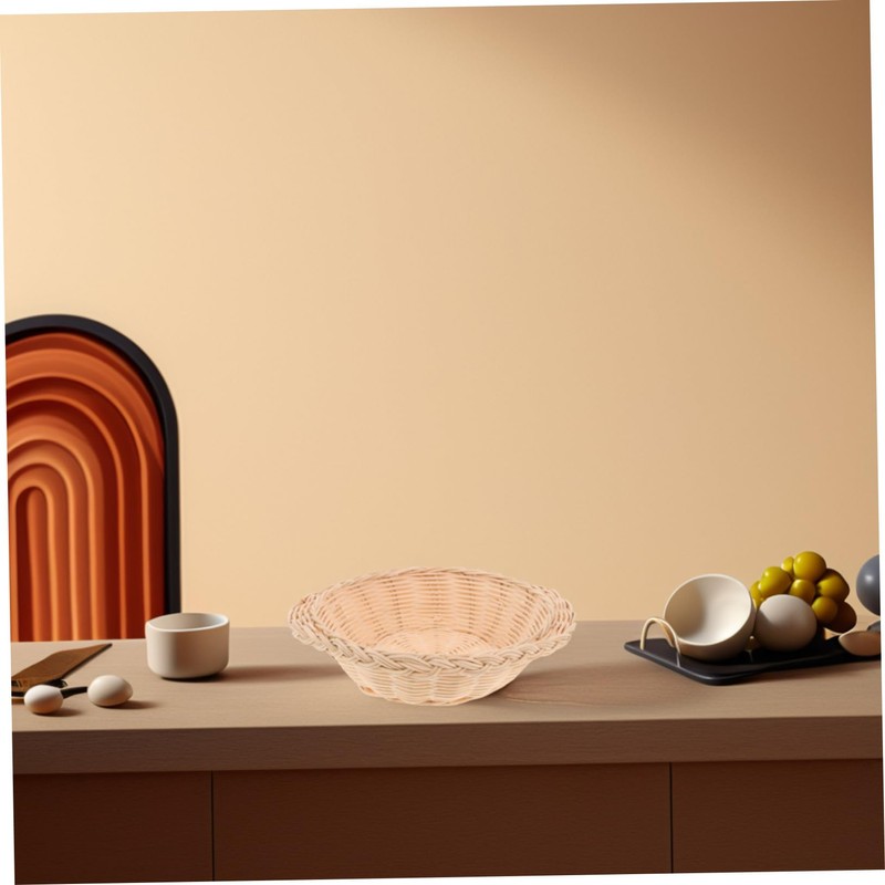 BIUDECO Bread Basket Rattan Large Kitchen Basket Japanese Daiso Style