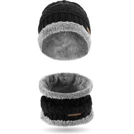 normani Kebili Children's Winter Scarf and Hat Set with Fur