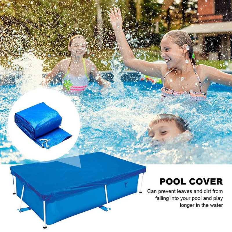 Paddling Pool Cover, 221x150CM Solar Pool Cover, Ground Swimming Pool