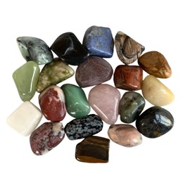 1/2 LB Assorted Tumbled Stones, Polished Natural Assorted Gemstone, Assorted Healing Crystals (Assorted)