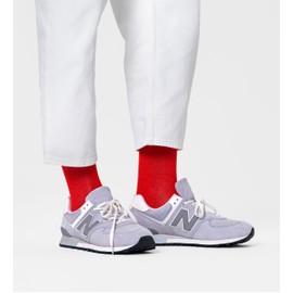 Happy Socks Solid Crew Socks, for Men and Women, made with Sustainable Cotton - Red, Navy and Blue - size 10-13 - 3-Pack