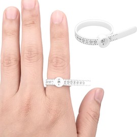 TUNQISM 1-17 USA Rings Size Upgraded Ring Sizer Measuring Set Reusable Finger Size Gauge Measure Tool Jewelry Sizing Tools (White)