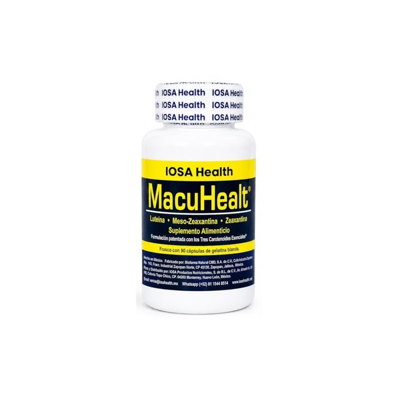 Macuhealt 90 cápsulas | Suplemento ocular con luteína, zeaxantina y