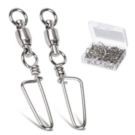 AMYSPORTS Ball Bearing Swivels Trolling Snap Bearing Swivels Fishing 25pcs 99kg