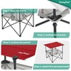 SUNNYFEEL Folding Camping Table- Collapsible Portable Beach Table with 4