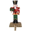 Northlight Glittered Nutcracker Soldier with Gift Christmas Stocking Holder -