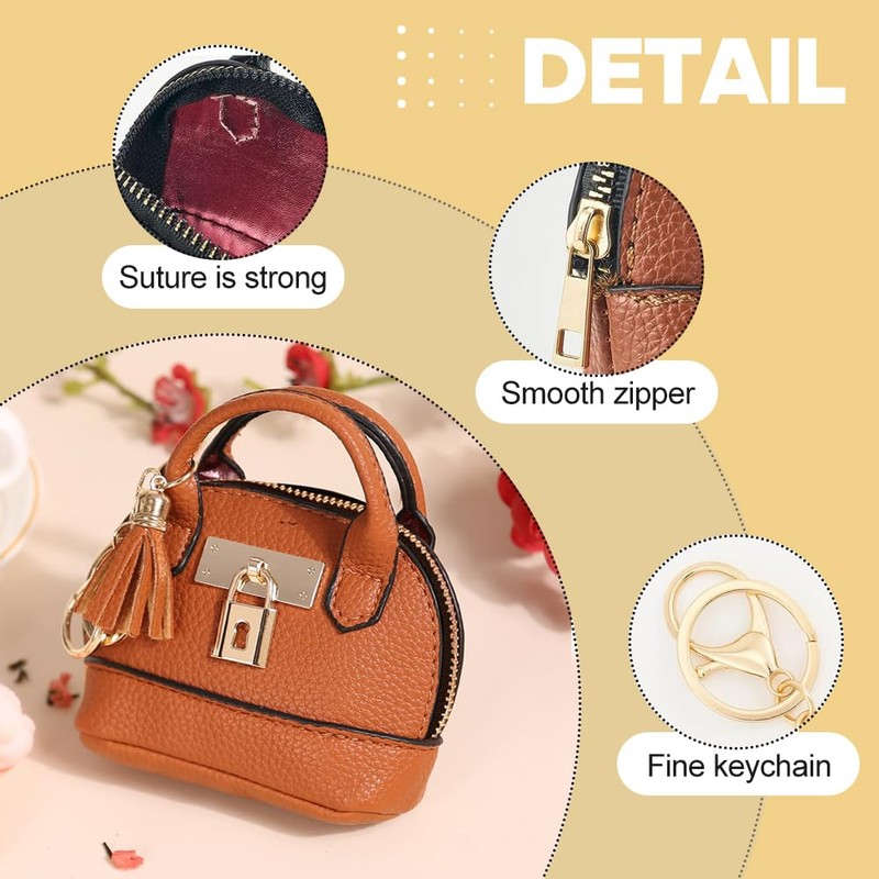 XFSRG Coin Purse Mini Handbag Keychain for Women Creative Keychain