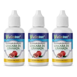 Pack 3 Extractos A Base De Cáscara De Granada En Gotas 30 Ml