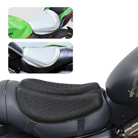 Motorrad Gel Sitzkissen Moto 3D Waben wasserdichte Funktion Universelle Sitzbezug Struktur Atmungsaktive Stoßdämpfung reduziert Motorrad Gel Sitzpolster für Bequeme Lange Fahrten Patent:015020732-0001