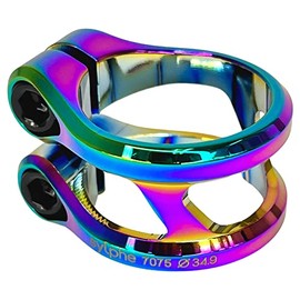 Fantic26 Ethic DTC Stunt Scooter Clamp Park Trick Pedal Scooter Replacement Clamp Sylphe Sticker (Neochrome, 35 mm)