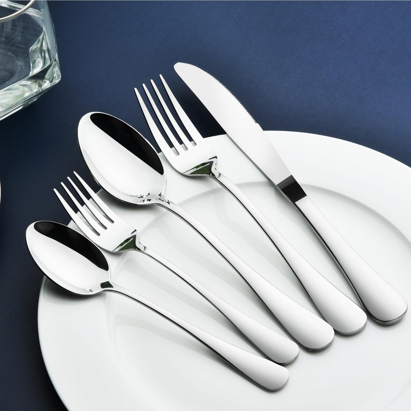 60 Piece Silverware Set for 12, Heavy Duty Stainless Steel