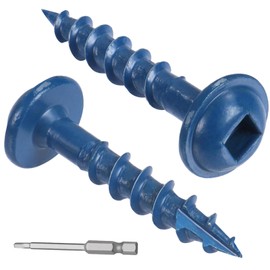 VGBUY Pocket Hole Screws 1 Inch, 160Pcs Pocket Screws #8 x 1, Blue Coated Wood Screws for Exterior, Coarse Thread Square Drive, Self-Tapping Tip
