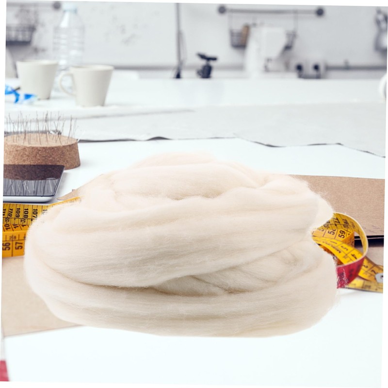 VILLFUL Natural Roving Wool Fiber for Needle Felting Soft Felting