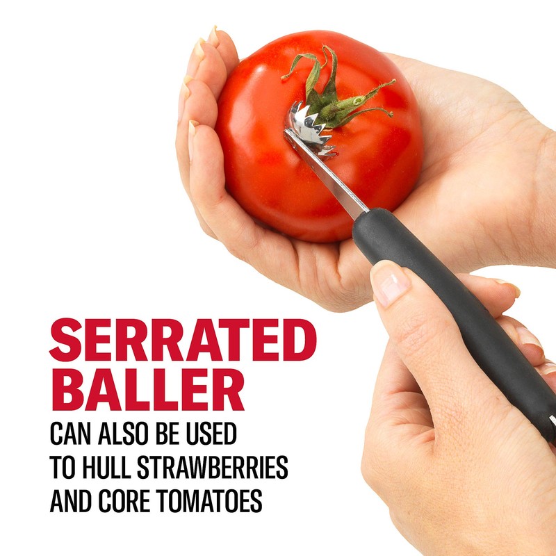 GoodCook Touch Stainless Steel 2-in-1 Melon Baller and Fruit and