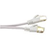 MICRO CONNECTORS 50ft Cat7 Shielded RJ45 Flat Patch Cable with