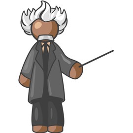 Divine Designs Cartoon Professor Albert Einstein Grey Black Brown White Vinyl Decal Sticker Two in One Pack (4 Inches Tall)