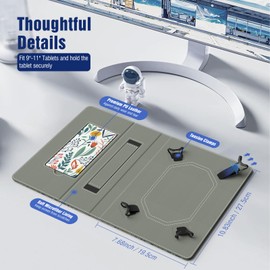 TiMOVO Universal Case for 10.1 Inch Android Tablet with Pen Loop, Lightweight & Foldable Stand Case with Hand Strap for All 9-11 Inch Touchscreen Tablets, Flower