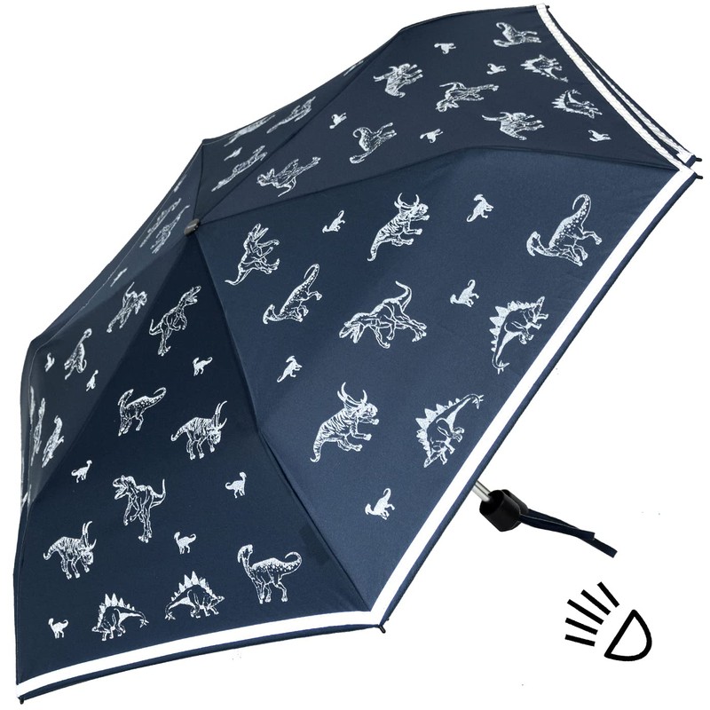 Knirps children's compact umbrella with reflective trim.