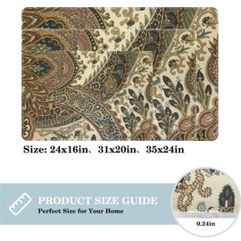 PJO Paisley Texture, Interior Door Mat Front Doormats Non-Slip Floor Mat Absorbent and Stain Resistant Entrance Mats Area Rugs for Home Office Decor, 24"x16"