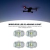 4Pcs LED Strobe Light High Brightness Waterproof Portable Wireless Flashing