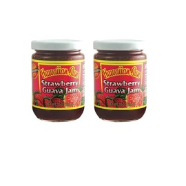 Hawaiian Sun Jelly and Jam Variety Pack One 10 oz glass jars Tropical Sweet fruits directly from the islands (Strawberry Guava Jam 2)